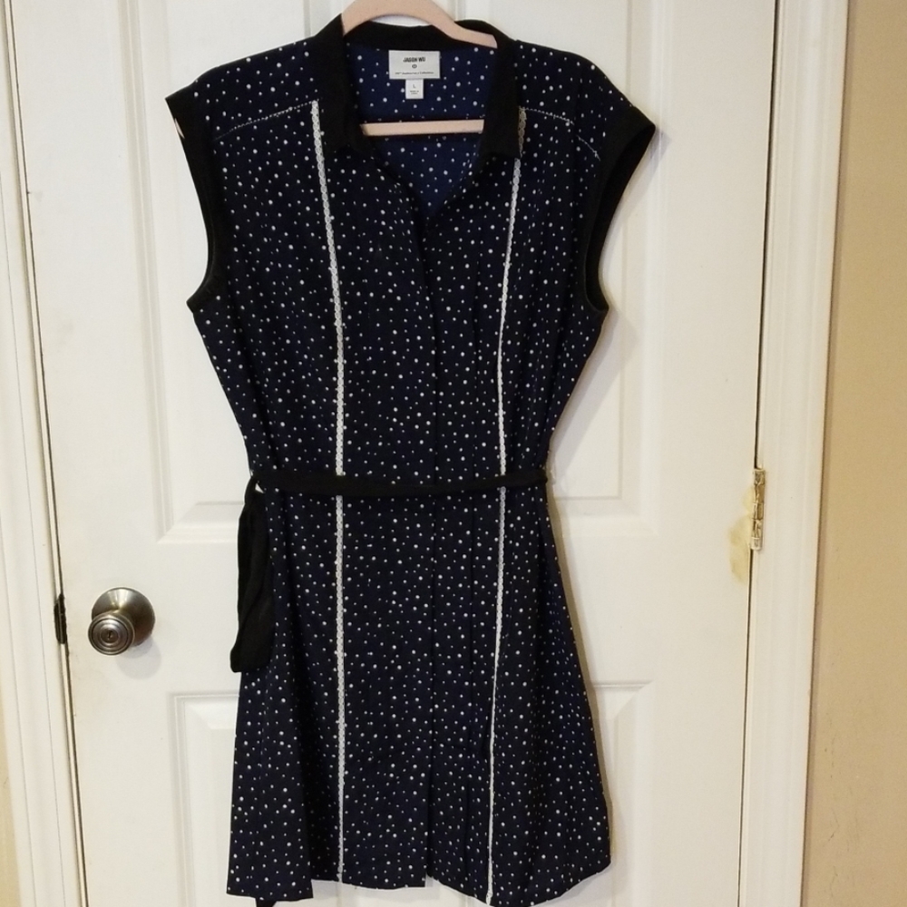 Adorable Jason Wu Blue & White Polka Dot Dress